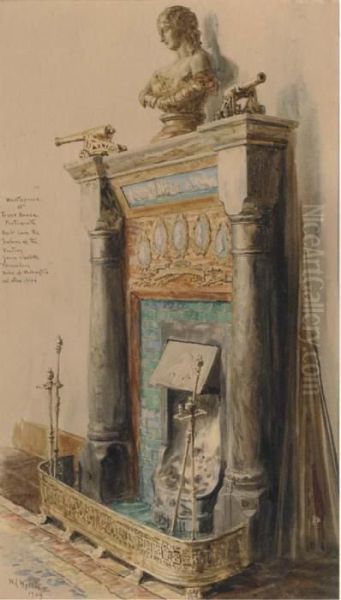 The Mantlepiece At Tower House, Portsmouth Oil Painting by William Lionel Wyllie