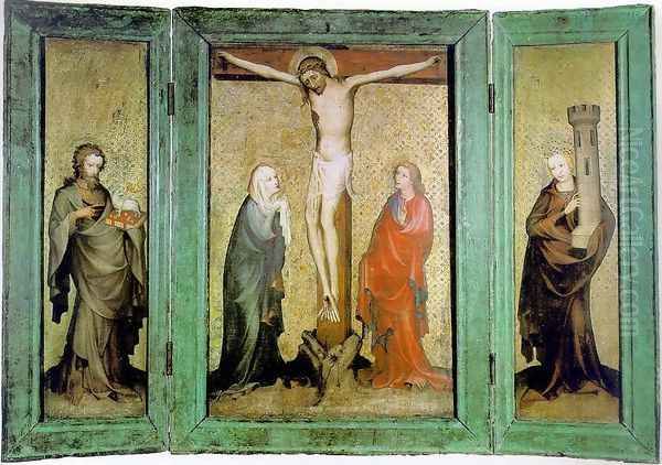 Triptych (Pahl Altarpiece) c. 1400 Oil Painting by German Unknown Masters