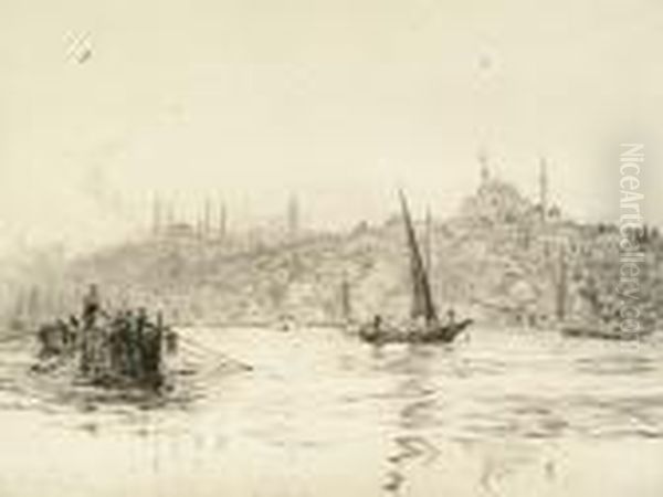 Istanbul Oil Painting by William Lionel Wyllie