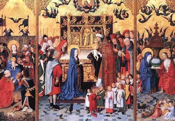 Altarpiece of the Seven Joys of Mary Oil Painting by German Unknown Masters