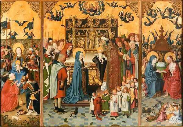 Altarpiece of the Seven Joys of Mary 2 Oil Painting by German Unknown Masters