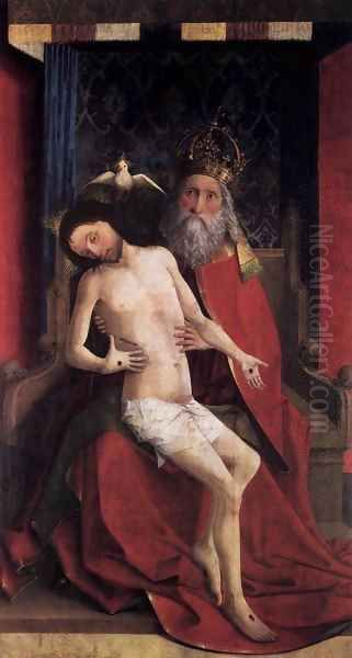 Darmstadt Altarpiece The Throne of Grace Oil Painting by German Unknown Masters