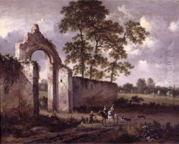 Landscape With A Ruined Archway by Jan Wijnants