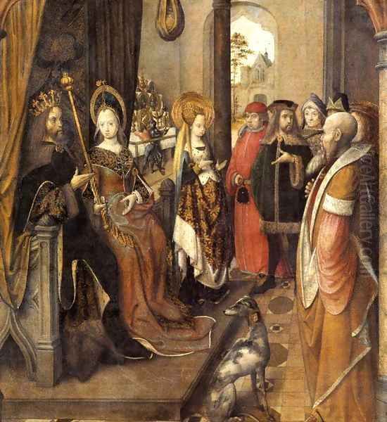 St Ursula Announces to her Father her Departure on a Pilgrimage to Rome Oil Painting by German Unknown Masters