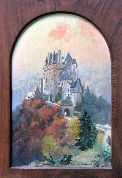 Zamek W Eltz Oil Painting by Michael Gorstkin Wywiorski