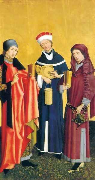 Sts Cosma, Damian and Pantaleon Oil Painting by German Unknown Masters