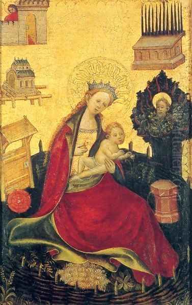 Virgin and Child in a Garden Oil Painting by German Unknown Masters