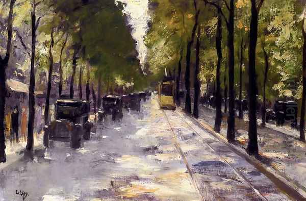 Berlin Street Oil Painting by Lesser Ury