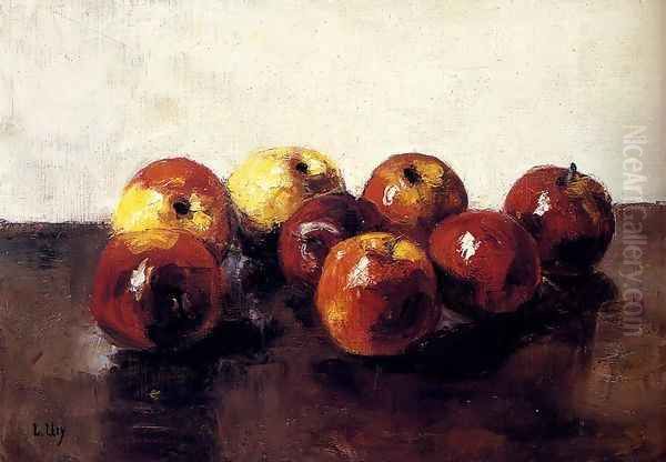 A Still Life Of Apples Oil Painting by Lesser Ury