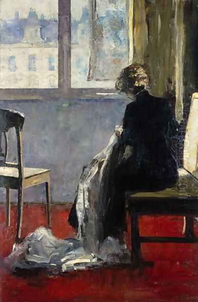 The Red Carpet, 1889 Oil Painting by Lesser Ury