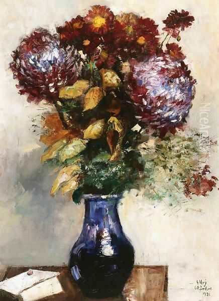 Vase of Flowers Oil Painting by Lesser Ury