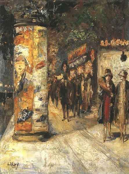 Berliner Strassenszene Oil Painting by Lesser Ury