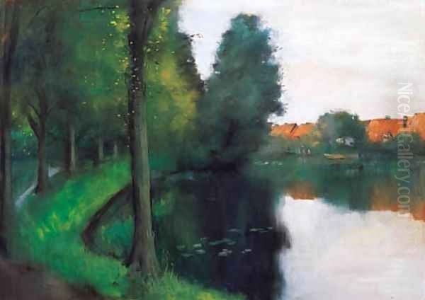 Grosse Seelandschaft Oil Painting by Lesser Ury