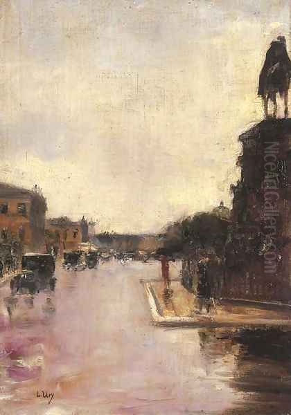 Unter den Linden Oil Painting by Lesser Ury