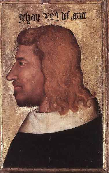 Portrait of Jean le Bon, King of France c. 1360 Oil Painting by French Unknown Masters