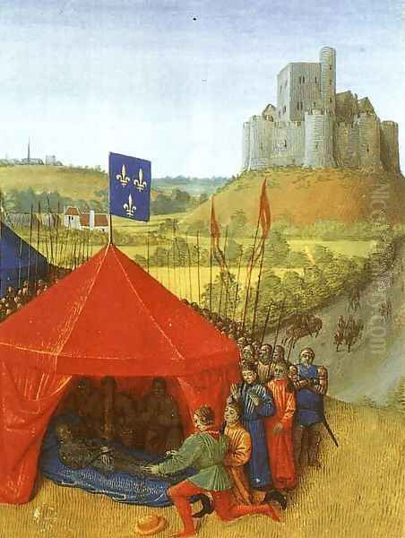 The Commander of Chateauneuf du Randon Surrending his Keys to Bertrand du Guesclin Oil Painting by French Unknown Masters