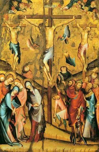 Crucifixion Oil Painting by French Unknown Masters