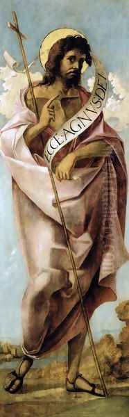 St John the Baptist 1502-03 Oil Painting by Martino Da Udine (see Pellegrino Da San Daniele)