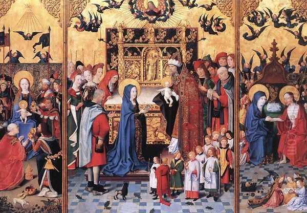 Altarpiece of the Seven Joys of Mary c. 1480 Oil Painting by German Unknown Master