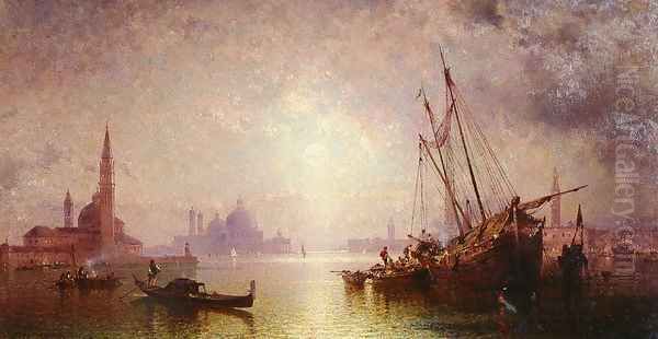 Venise - Vue De S. George Oil Painting by Franz Richard Unterberger