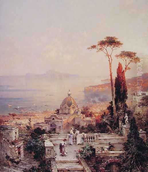 The view from the Balcony Oil Painting by Franz Richard Unterberger