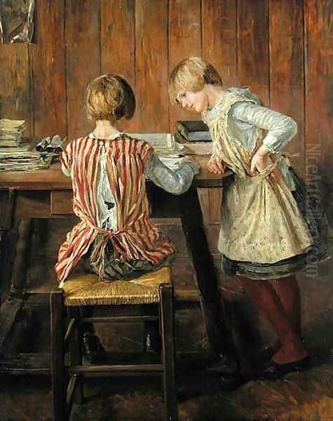 The Picture-Book, 1889 Oil Painting by Fritz von Uhde