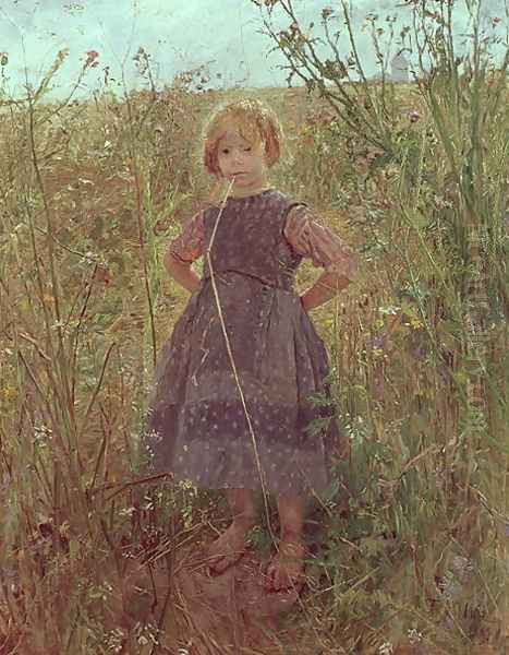 The Small Heath Princess, 1889 Oil Painting by Fritz von Uhde