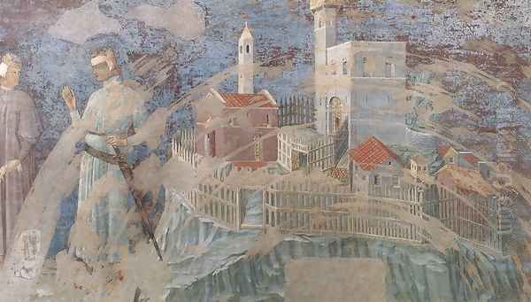 Castle on a Hill 1300-25 Oil Painting by Italian Unknown Masters