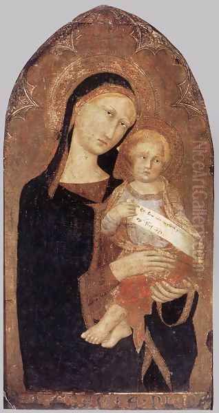 Madonna and Child 1330s Oil Painting by Italian Unknown Masters