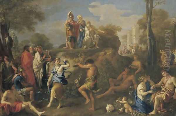 Aeneas and Anchises in Hades Oil Painting by Alexandre Ubeleski