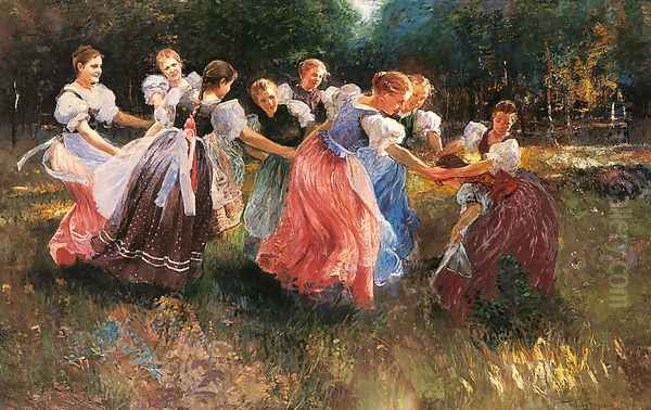 The Rite Of Spring Oil Painting by Ignac Ujvary