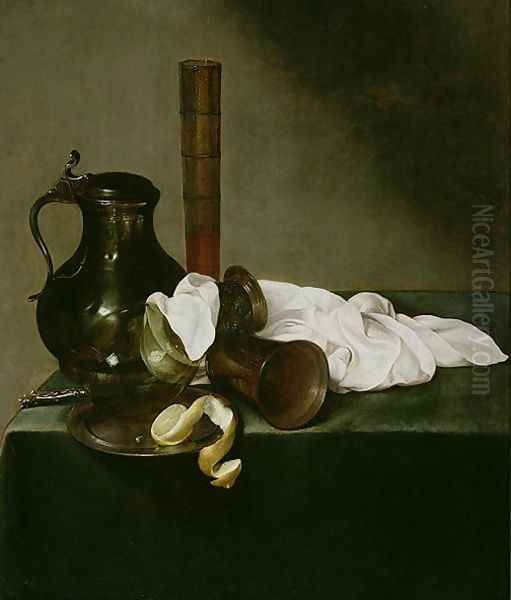 Still life, 1637 Oil Painting by Jan Jansz. den Uyl