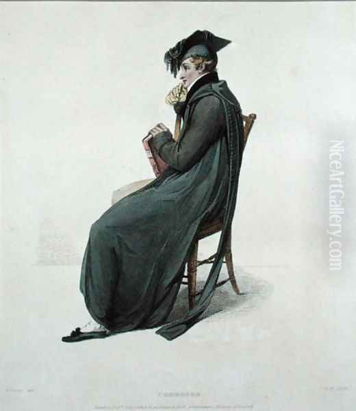 Commoner, engraved by J. Agar, published in R. Ackermanns History of Oxford, 1813 Oil Painting by Thomas Uwins