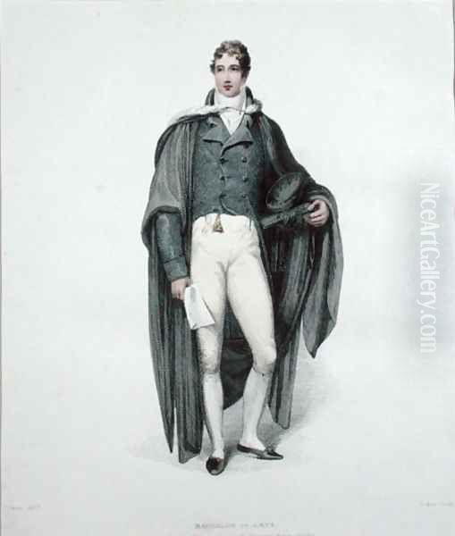 Bachelor of Arts, engraved by J. Agar, published in R.Ackermann's History of Oxford, 1813 Oil Painting by Thomas Uwins