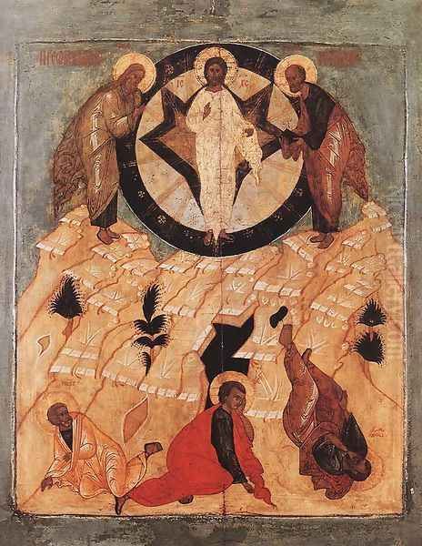 Icon of the Transfiguration (16th century) Oil Painting by Russian Unknown Masters