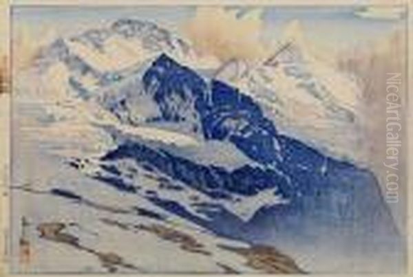 Jungfrau, Breithorn Oil Painting by Hiroshi Yoshida