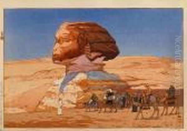 Sphinx Oil Painting by Hiroshi Yoshida