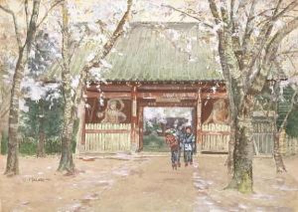 Temple Gate by Hiroshi Yoshida