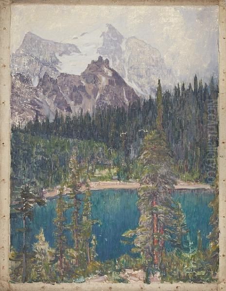 Lake Louise Oil Painting by Hiroshi Yoshida