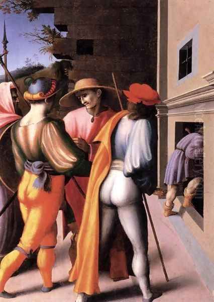 Scenes from the Story of Joseph The Arrest of His Brethren Oil Painting by Francesco Ubertini Bacchiacca II