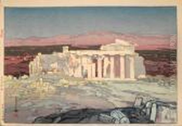 Acropolis--day Oil Painting by Hiroshi Yoshida