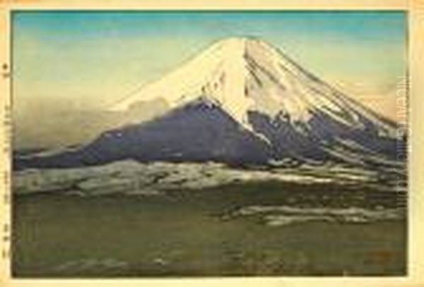 Ten Views Of Fuji Oil Painting by Hiroshi Yoshida