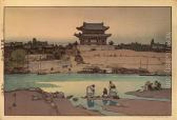 Korea And Manchuria Oil Painting by Hiroshi Yoshida