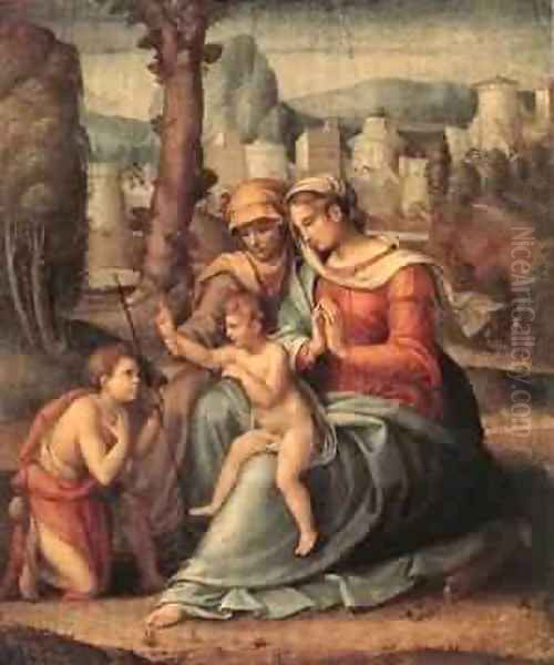 Deposition 1518 Oil Painting by Francesco Ubertini Bacchiacca II