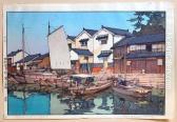 Boats In Tomonoura, 
Japan by Hiroshi Yoshida