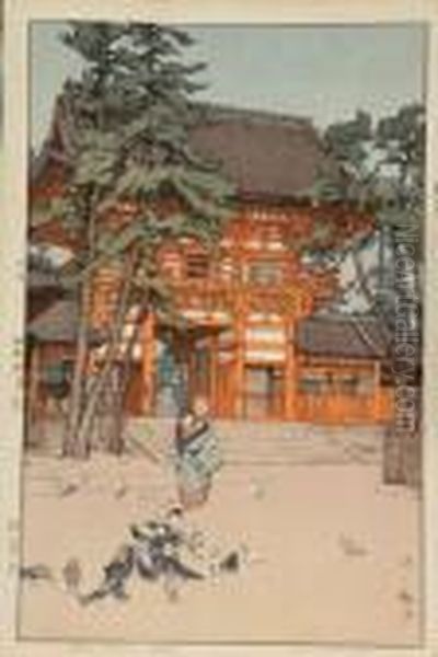 Gion Shrine Gate by Hiroshi Yoshida