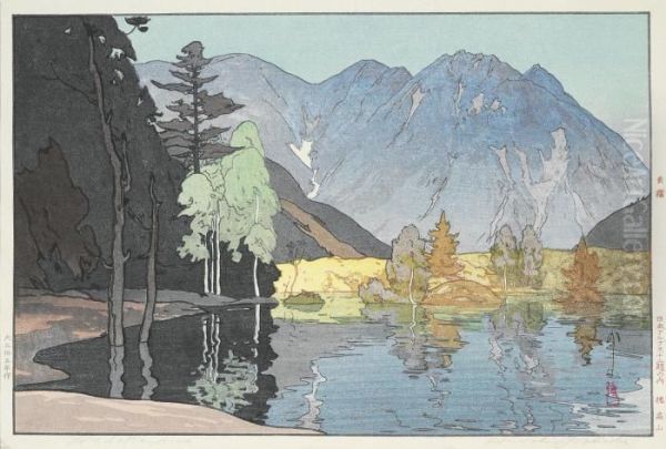 Hodakayama From The Series Nihon Arupusu Junidai No Uchi Oil Painting by Hiroshi Yoshida