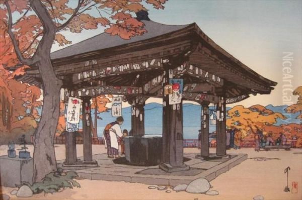 'utagahama Oil Painting by Hiroshi Yoshida