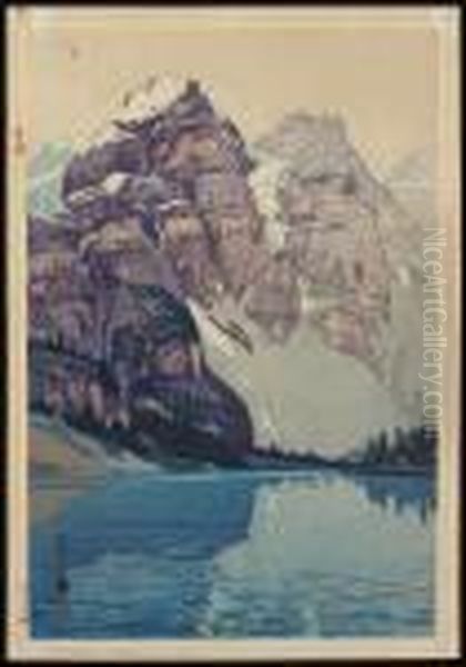 Moraine Lake Oil Painting by Hiroshi Yoshida