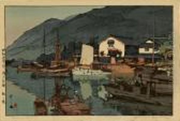 Harbor Of Tomonoura by Hiroshi Yoshida